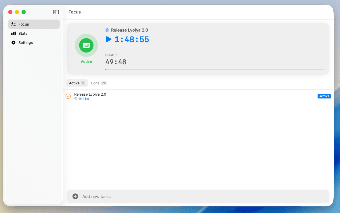 Lyolya App - Focus Board
